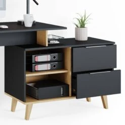 Bureau Neptune XL Anthracite/sonoma -Promos Meubles Boutique 9d8391ae7f3145728058de3c25de2490