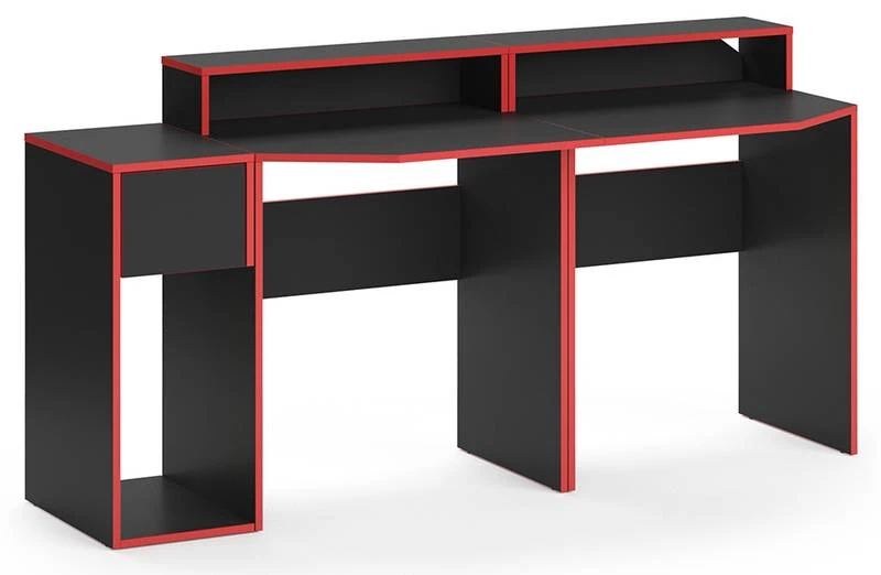 Bureau Ordinateur Kron Noir/rouge Set 8 3 Bureau Ordinateur Kron Noir/rouge Set 8
