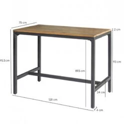Table Haute L120cm Pin Recyclé Et Métal 10 Table Haute L120cm Pin Recyclé Et Métal -Promos Meubles Boutique a17194cba1a64e4a8151d8ef09e48ffd