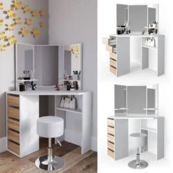 Coiffeuse D'angle Arielle Avec Tabouret -Promos Meubles Boutique a3e0ffdee64f46efbf9207ca0186ba5d