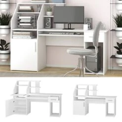 Bureau Ordinateur Edwin Blanc -Promos Meubles Boutique a595e1e96c38490c9409ab4003c347ab