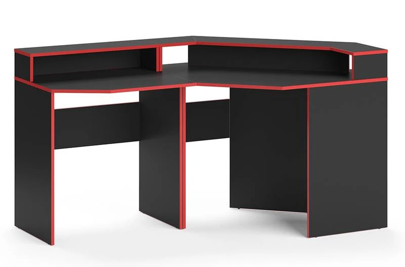 Bureau Ordinateur Kron Noir/rouge Set 5 3 Bureau Ordinateur Kron Noir/rouge Set 5