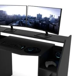 Bureau D'ordinateur Joel 123cm Noir -Promos Meubles Boutique a8551341348c4938a171699e5401996d