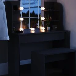 Coiffeuse Charlotte Blanc Avec Banc -Promos Meubles Boutique a8e47b330d7846ca8f1f406e114f70d7