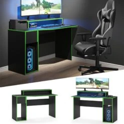 Bureau Ordinateur Kron Noir/vert Set 2 13 Bureau Ordinateur Kron Noir/vert Set 2 -Promos Meubles Boutique ad1bcca5b02149c9bad9215992c2b32f