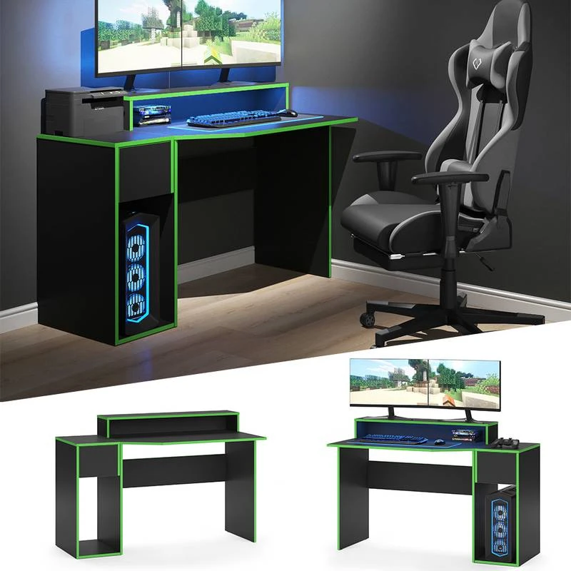 Bureau Ordinateur Kron Noir/vert Set 2 7 Bureau Ordinateur Kron Noir/vert Set 2 – Image 5