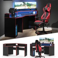 Bureau Ordinateur Kron Noir/rouge Set 5 10 Bureau Ordinateur Kron Noir/rouge Set 5 -Promos Meubles Boutique ae072751fe444287acf23ccd5c8c48b9
