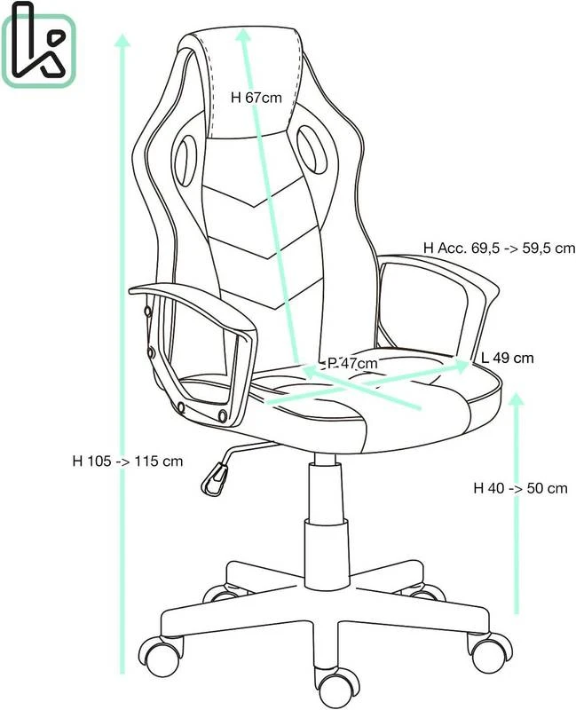 KAYELLES Fauteuil Gamer Inclinable SENA 4 KAYELLES Fauteuil Gamer Inclinable SENA – Image 2