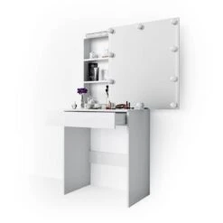 Coiffeuse Melle Blanc Avec LED -Promos Meubles Boutique b0e4011161884ce3a0e4972282747718