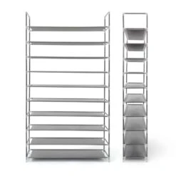 2x Étagères à Chaussures 50 Paires Gris 19 2x Étagères à Chaussures 50 Paires Gris -Promos Meubles Boutique b16d3deb920945daa259fdbdd0d6817c