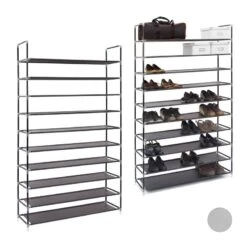 2x Étagères à Chaussures 50 Paires Gris 24 2x Étagères à Chaussures 50 Paires Gris -Promos Meubles Boutique b40ad959d6a64bd99e87d2587f7a58d0