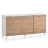Buffet 3 Portes Koln Blanc Et Bois -Promos Meubles Boutique b793c7cf47bb45d6a19b0ac1ccbede51
