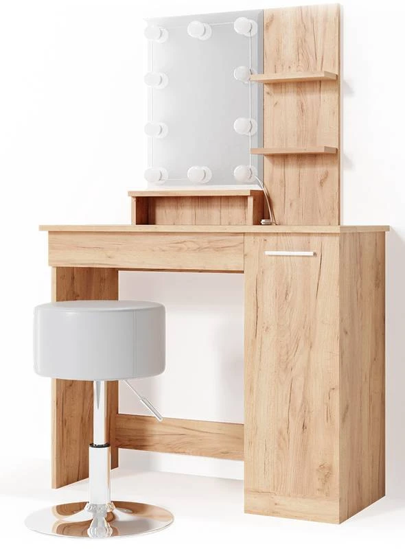 Coiffeuse Julia Avec Tabouret Et LED 3 Coiffeuse Julia Avec Tabouret Et LED