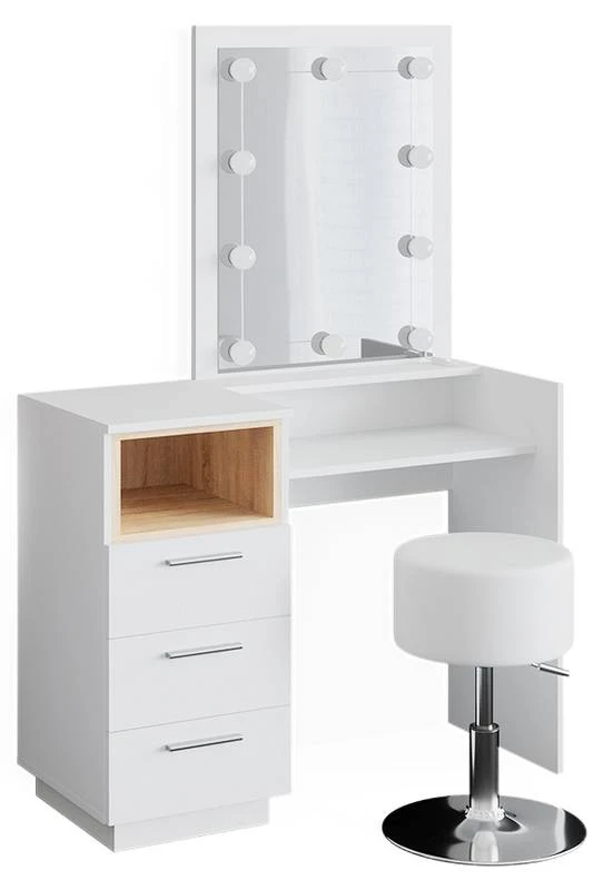 Coiffeuse Beatrice Blanc/sonoma (3 él.) 3 Coiffeuse Beatrice Blanc/sonoma (3 él.)