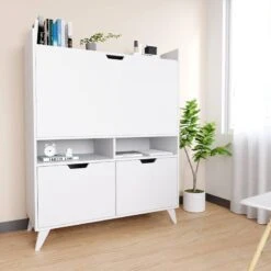 Secrétaire Berdi Blanc -Promos Meubles Boutique bb074b4275e7408fa0472b9a86f72d5b
