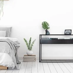 Table Console Verre Avec 4 Compartiments -Promos Meubles Boutique bd703538f59341d9a408bca9e4493bd2