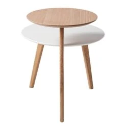 Table D'appoint Wolka 21 Table D'appoint Wolka -Promos Meubles Boutique beistelltisch wolka eiche teilmassiv eiche weiss 4760168