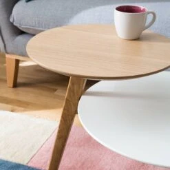 Table D'appoint Wolka 25 Table D'appoint Wolka -Promos Meubles Boutique beistelltisch wolka eiche teilmassiv eiche weiss 4783448