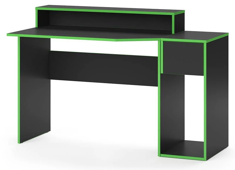 Bureau Ordinateur Kron Noir/vert Set 2 3 Bureau Ordinateur Kron Noir/vert Set 2