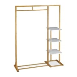 Portant à Vêtement En Bambou -Promos Meubles Boutique c16be585086c4389a24fc476abe90b78