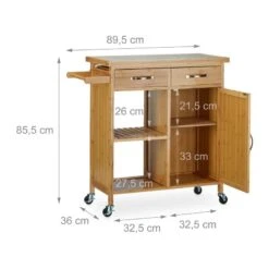 Desserte Cuisine Bambou Chariot Service -Promos Meubles Boutique c22d5271a1c94da08fead4741916ebe6