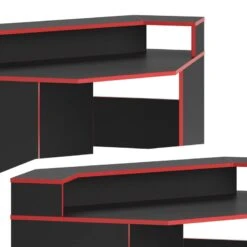 Bureau D'angle Kron Noir/rouge 15 Bureau D'angle Kron Noir/rouge -Promos Meubles Boutique c4549ad28afa457c8151e2210652dfce