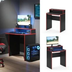 Bureau Ordinateur Kron Noir/rouge Court 12 Bureau Ordinateur Kron Noir/rouge Court -Promos Meubles Boutique c87589da03a64fa5b50298f8c27b5167