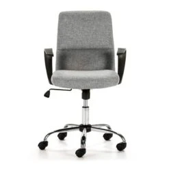 Fauteuil De Bureau Teo, Tissu Gris Foncé -Promos Meubles Boutique cc8bacb2e23e45bfa4d918fe3edccb57