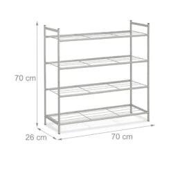 Étagère à Chaussures Empilable 4 Niveaux -Promos Meubles Boutique cdb2e78c097f47199ad093b3c5bdf8c0
