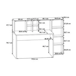Bureau Droit Avec Rangements - KEVAN -Promos Meubles Boutique d0fc1a2039ef4d53991a731c3c5dc379