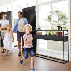 Table Console Verre Avec 4 Compartiments -Promos Meubles Boutique d2861e736237410e90e6721f6392f94b