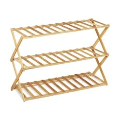 Étagère à Chaussures Pliable En Bambou -Promos Meubles Boutique d2b10bbb868d4762b94d40904da7ddc3