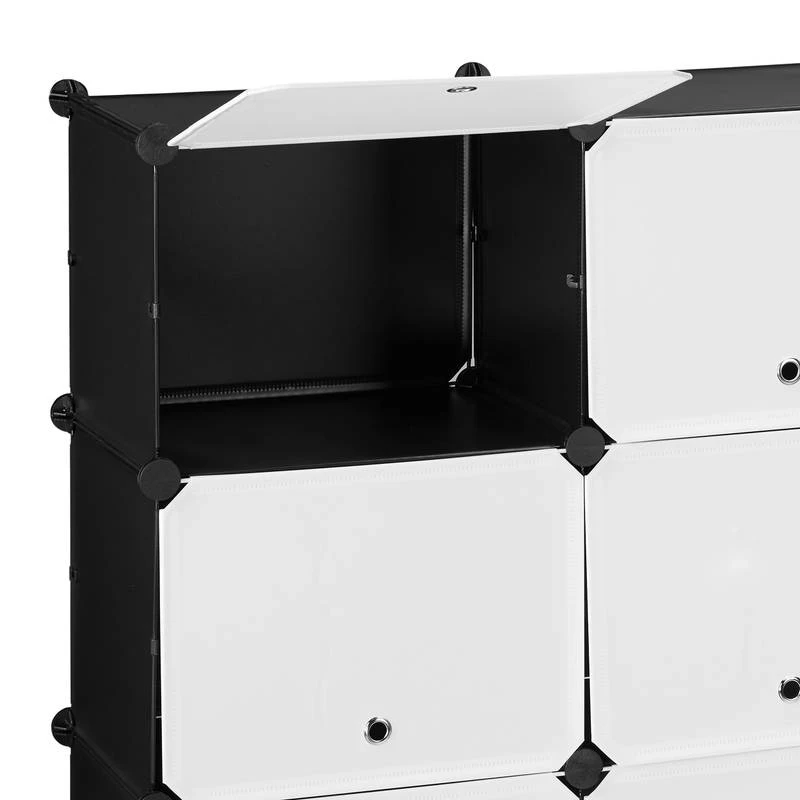 Étagère à Chaussures Blanc Et Noir 11 Étagère à Chaussures Blanc Et Noir – Image 9