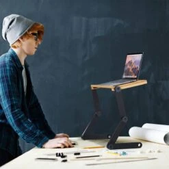 Support à Ordinateur Portable Bambou Alu -Promos Meubles Boutique d5eee97c7bbd497d936f8747be06346f