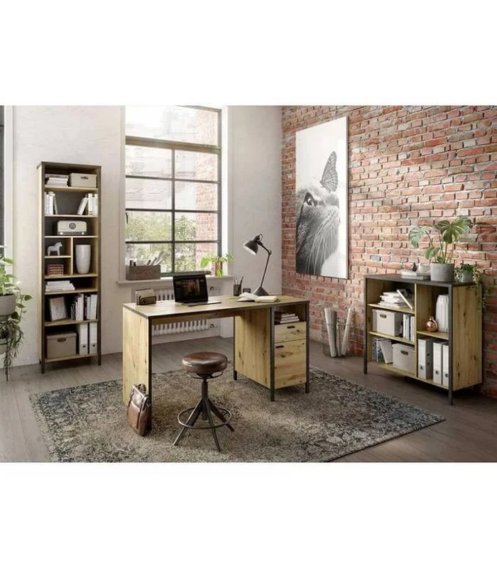 Bureau Industriel 1 Porte 1 Tiroir Loft 4 Bureau Industriel 1 Porte 1 Tiroir Loft – Image 2