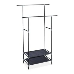 Portant à Vêtements Double En Métal