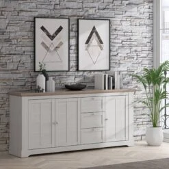 Buffet 204cm 3 Portes 3 Tiroirs - ANGELE -Promos Meubles Boutique dc9675119bca49399c1e668b598b038a