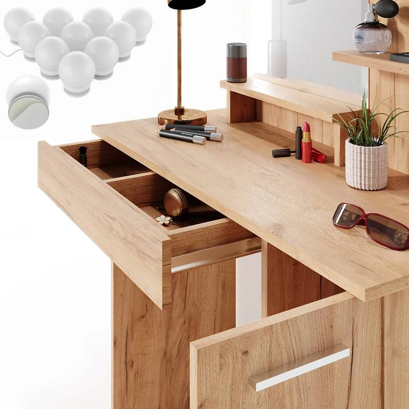 Coiffeuse Julia Avec Tabouret Et LED 8 Coiffeuse Julia Avec Tabouret Et LED – Image 6