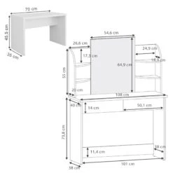 Coiffeuse Charlotte Blanc Avec Banc -Promos Meubles Boutique df5d78ab07e64053b6c6d977119ccbd9