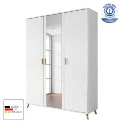 Armoire à Portes Battantes Falun -Promos Meubles Boutique drehtuerenschrank falun alpinweiss esche coimbra 136 cm 3 tuerig mit spiegeltuer en 4756780