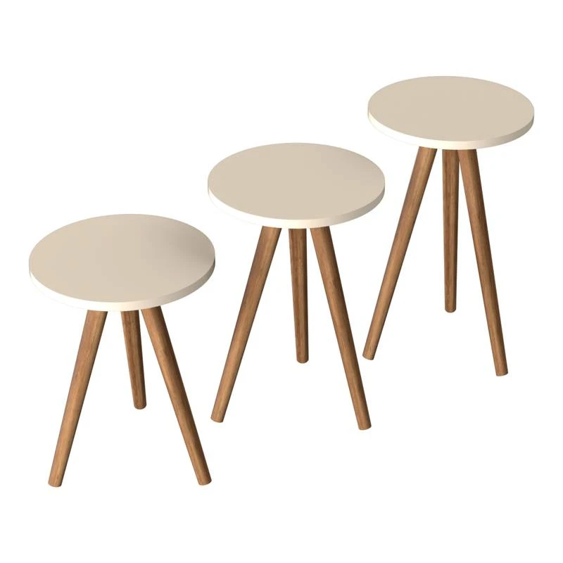Set De 3 Tables D'appoint Snede Rondes 5 Set De 3 Tables D'appoint Snede Rondes – Image 3