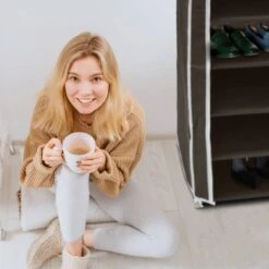 1xArmoire à Chaussures En Tissu Pliante -Promos Meubles Boutique e09576d822554a55a540ff5e870261d1