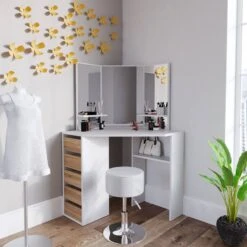 Coiffeuse D'angle Arielle Avec Tabouret -Promos Meubles Boutique e1728d6c99554ffaa15e21ac28323966