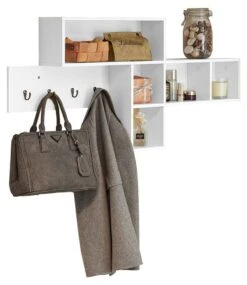 Porte-manteau Étagère Murale FHK17-W