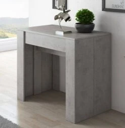 Console Extensible à 237cm CIMENT -Promos Meubles Boutique e77f4d5bb8b342a9a69a233cf817c154
