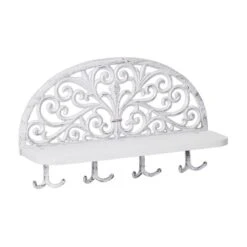 Porte-manteaux Mural Blanc En Lot De 4 -Promos Meubles Boutique ec41a15e2b1e4575be5313fe6e951cb8