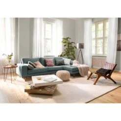Table Basse Emblaze -Promos Meubles Boutique ecksofa billund webstoff aquablau longchair davorstehend rechts 4738080