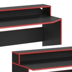 Bureau Ordinateur Kron Noir/rouge Long 14 Bureau Ordinateur Kron Noir/rouge Long -Promos Meubles Boutique ed4b6441e6074767ae7641fde95dc135