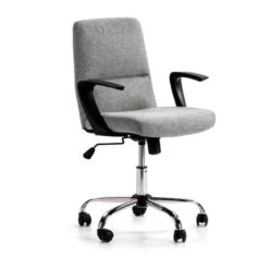 Fauteuil De Bureau Teo, Tissu Gris Foncé -Promos Meubles Boutique ef4071975a1f44c3b0c40dd56f1360a1