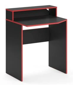 Bureau Ordinateur Kron Noir/rouge Court
